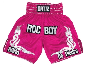 Personalized Boxing Shorts : KNBXCUST-2041-Pink
